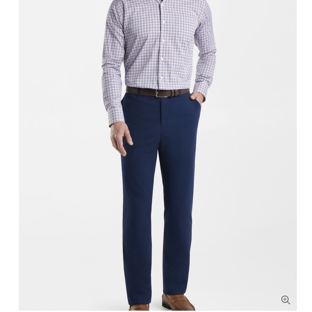 PETER MILLAR CROWN GOLF FLAT FRONT TROUSER PANTS
NAVY BLUE 36 X 35 SLIM FIT
